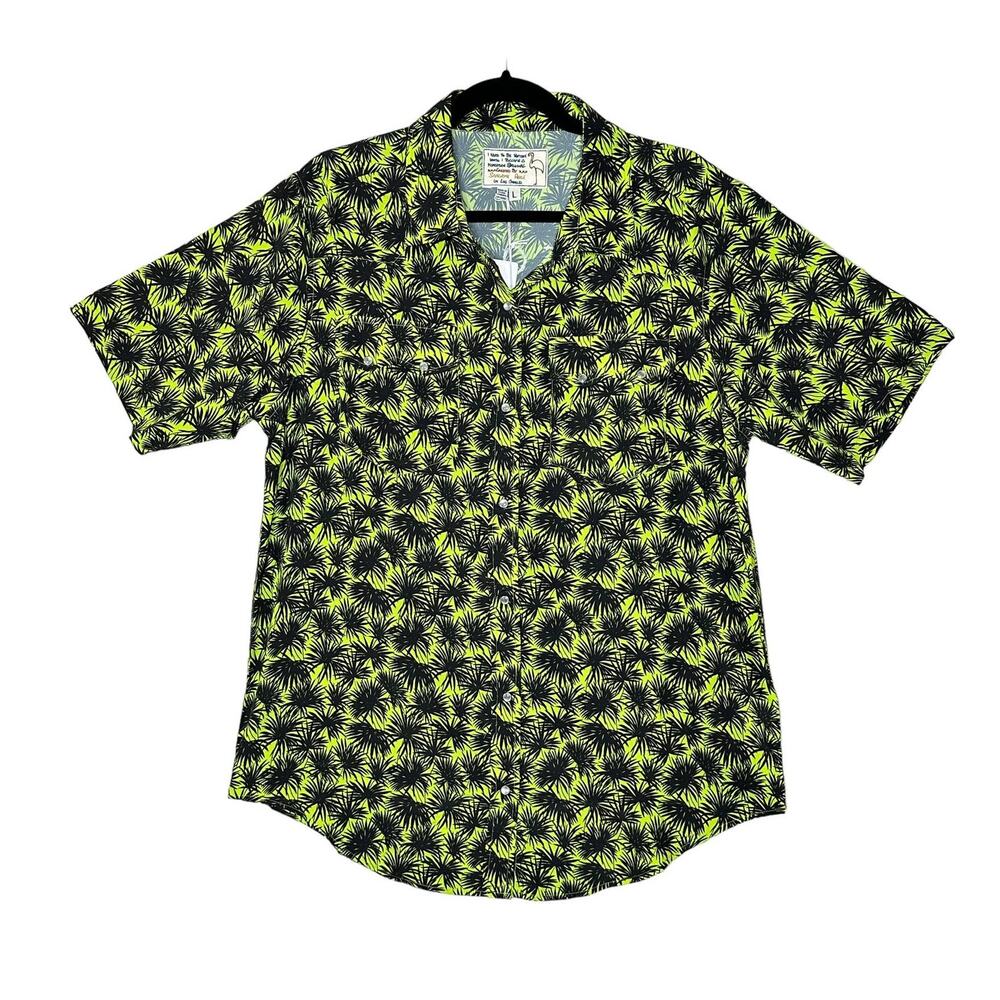 Sandrine Rose Havana Palm Trees California Shirt Chest Pocket Women Medium NWT